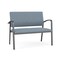 Lesro Newport 2 Seat Tandem Seating Metal Frame No Center Arms, Charcoal, RS Rain Song Upholstery NP1501 - alternate 1